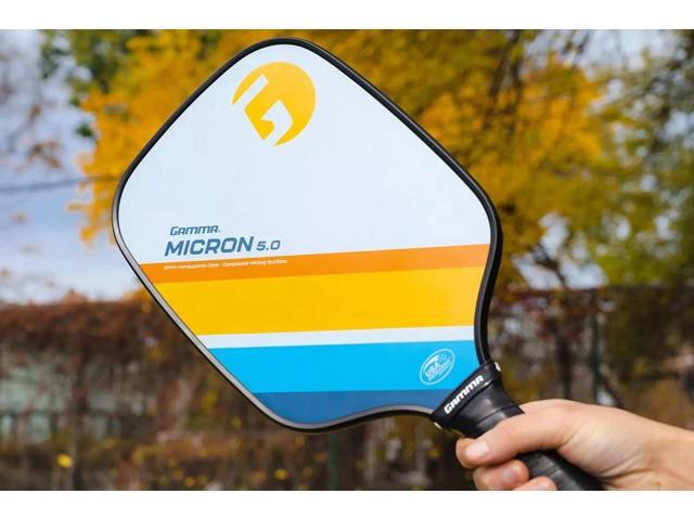 Gamma Micron 5.0 Pickelball Paddle, Blue & Orange