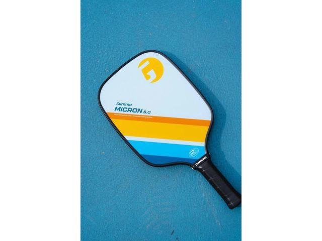 Gamma Micron 5.0 Pickelball Paddle, Blue & Orange