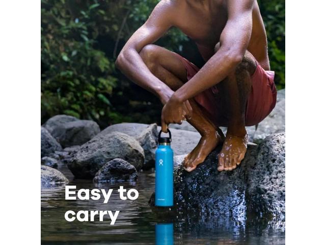Hydro Flask Stainless Steel 24oz Standard Mouth White Water Bottle with Flex Cap