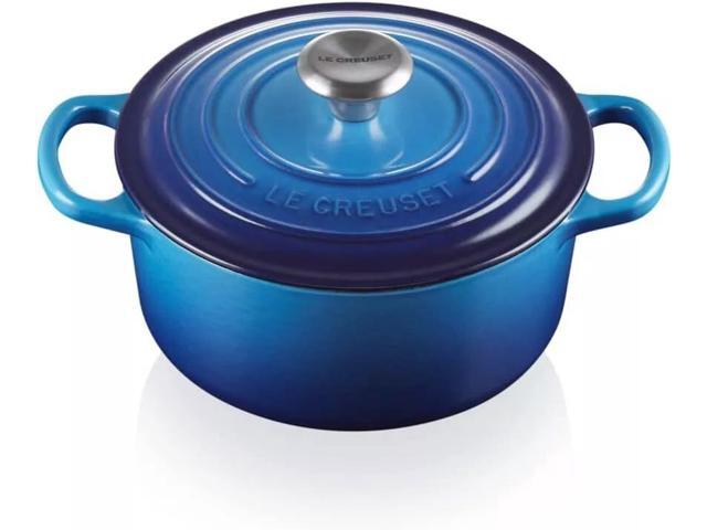 Le Creuset 18cm Signature Enamelled Cast Iron Round Casserole with Lid, Azure