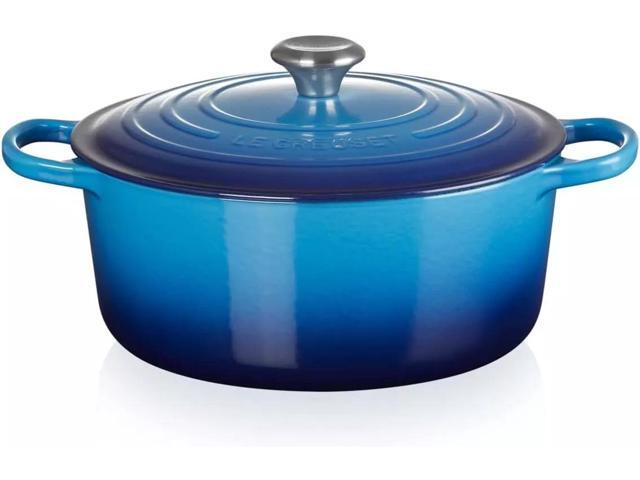 Le Creuset Signature Enamelled Round Casserole Dish With Lid, 7 qt - Azure