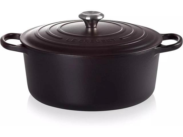 Le Creuset Signature Enamelled Round Casserole Dish With Lid, 8.5qt, Matte Black