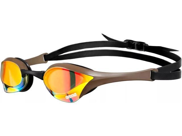 Arena Unisex Cobra Ultra Swipe Mirror Lens, Swim Goggles, Yellow Copper/Choco