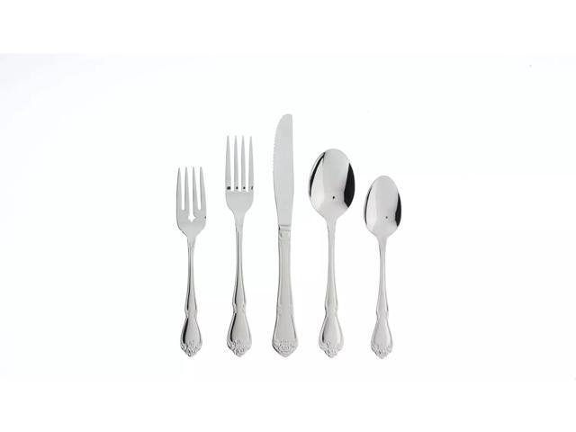 Oneida True Rose 45-Piece Everyday Flatware, Service for 8, 18/0 Stainless Steel