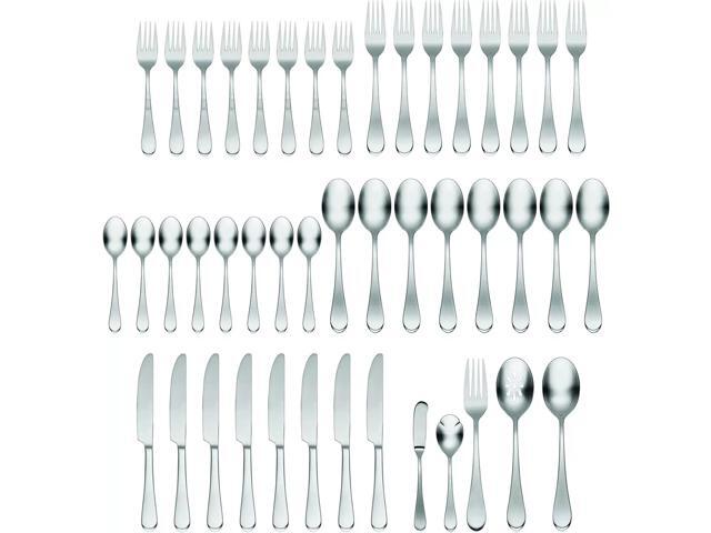 Oneida H326045Al20 Satin Icarus 45-Piece Everyday Flatware Set, Service For 8