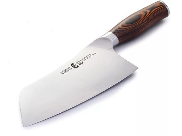 TUO Cutlery Vegetable Cleaver Knife Chinese Chefs Knife, Stainless Steel, 7'