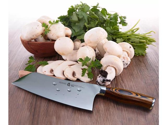 TUO Cutlery Vegetable Cleaver Knife Chinese Chefs Knife, Stainless Steel, 7'