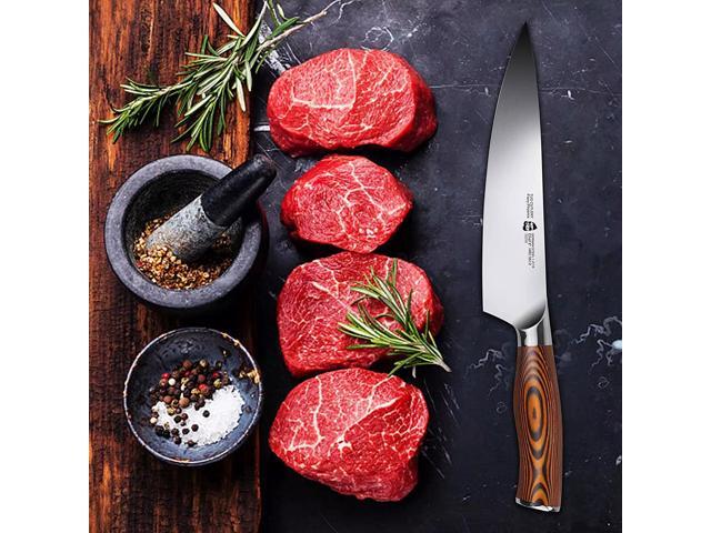 TUO Cutlery 8' Kitchen Chef Knife, German HC Steel, Fiery Phoenix Series