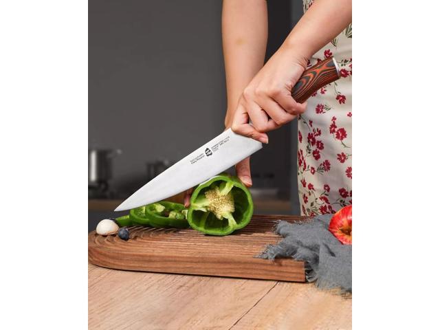 TUO Cutlery 8' Kitchen Chef Knife, German HC Steel, Fiery Phoenix Series