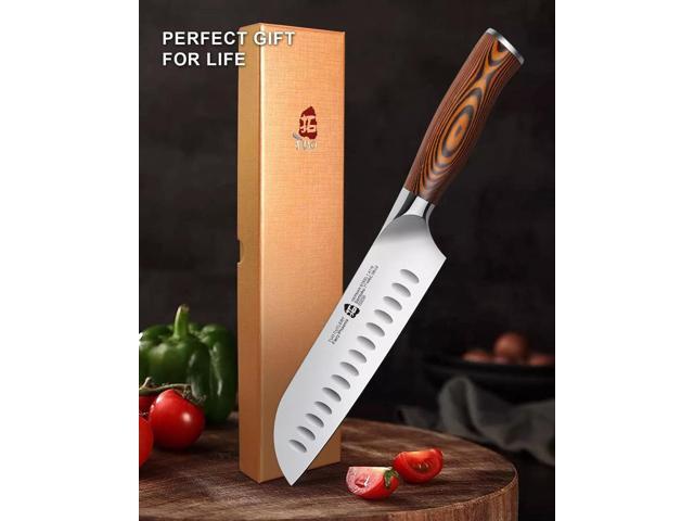 TUO Cutlery TC0704 Fiery Phoenix Series Santoku 7' Chef Knife, New in Box