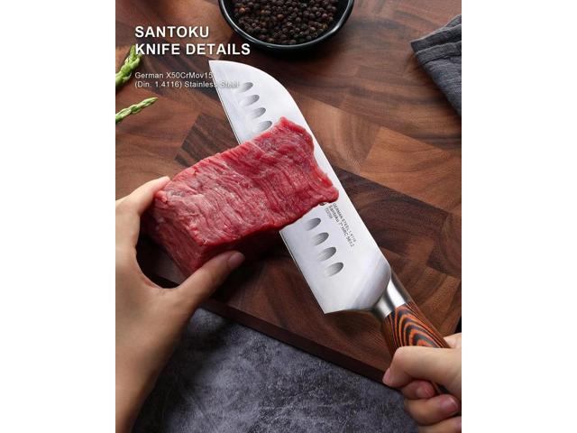 TUO Cutlery TC0704 Fiery Phoenix Series Santoku 7' Chef Knife, New in Box