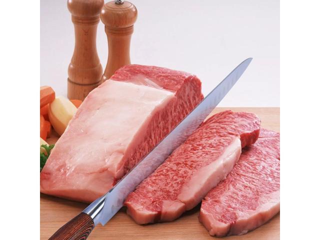 TUO Cutlery 8pcs Knives Set with Wooden Block w/ Pakkawood Handle, Fiery Series