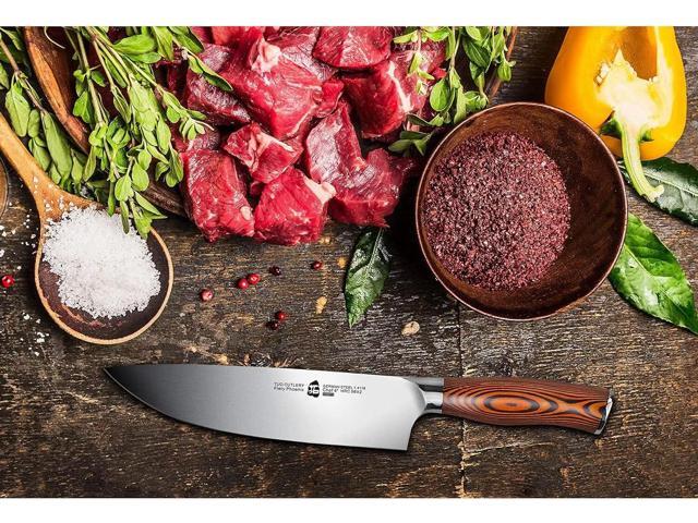 TUO Cutlery Chef Knife Fiery Phoenix 8' High Carbon German, Stainless Steel