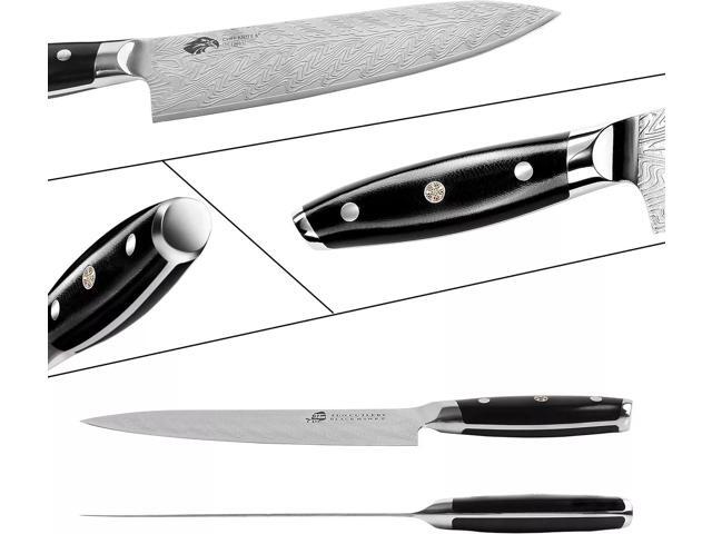 TUO Cutlery High Carbon Stainless Steel Kitchen Chef Knife 8-inch, Black