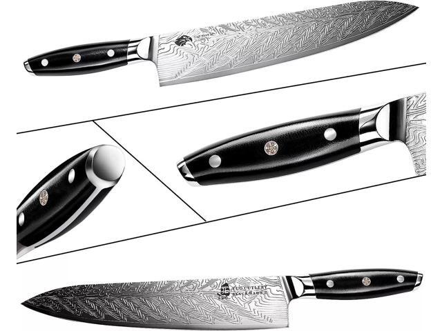 TUO Cutlery 10'' Chef Knife - Black Hawk-S Series, Vegetable & Meat Cleaver