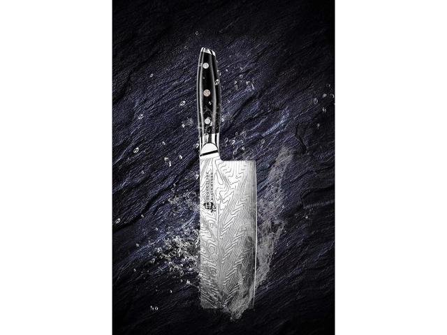 TUO Cutlery 7'' Chinese Cleaver - Black Hawk-S Series, Vegetable & Meat Knife