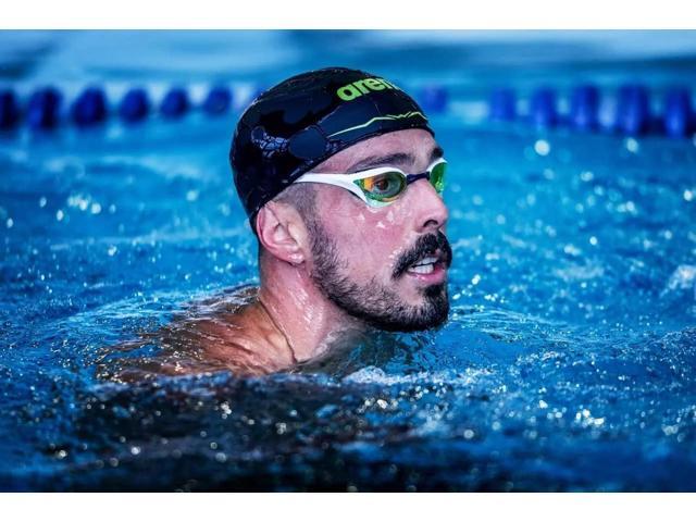 Arena Unisex Cobra Ultra Swipe Mirror Lens, Swim Goggles, Yellow Copper/Blue