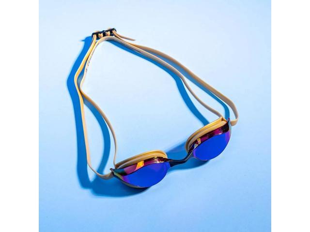 Arena Unisex Python Racing Mirror Lens Anti-Fog Swim Goggles, Copper/White