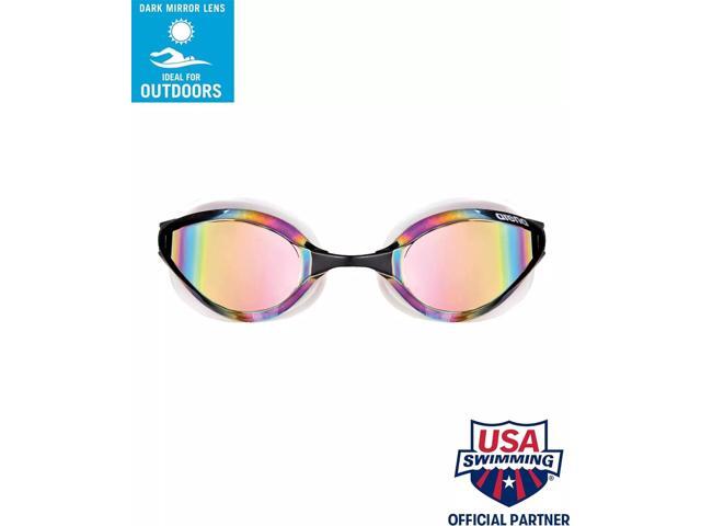 Arena Unisex Python Racing Mirror Lens Anti-Fog Swim Goggles, Copper/White