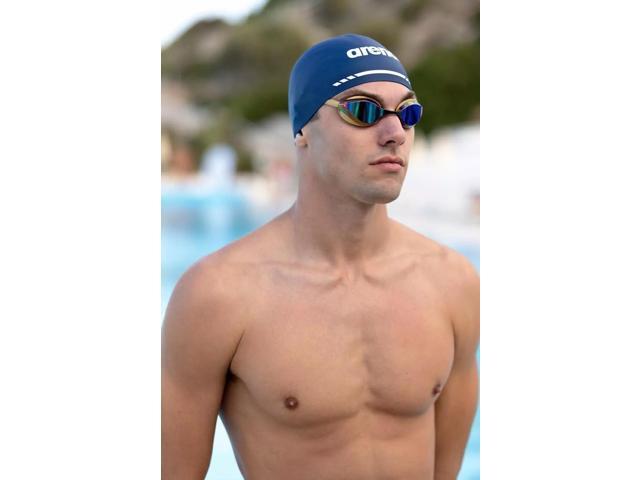 Arena Unisex Python Racing Mirror Lens Anti-Fog Swim Goggles,Violet/Black/Violet