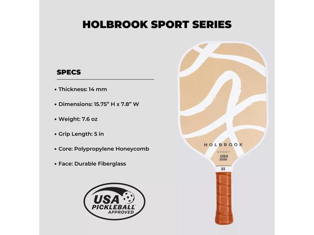 Holbrook Pickleball Dune Design Sport Series Pickleball Paddle - Durable Fiberglass Surface