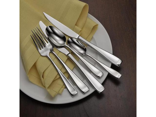 Oneida Flatware Set Moda Teaspoons, Set of 4, Silver