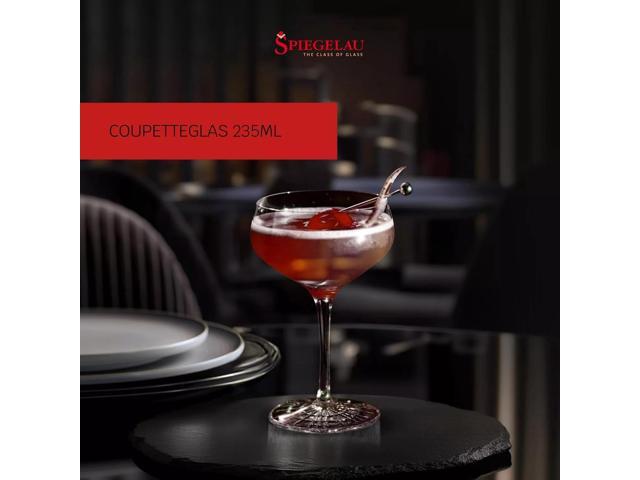 Spiegelau Prefect Coupette Cocktail & Coupe Martini Glasses, Pack of 4 - Clear