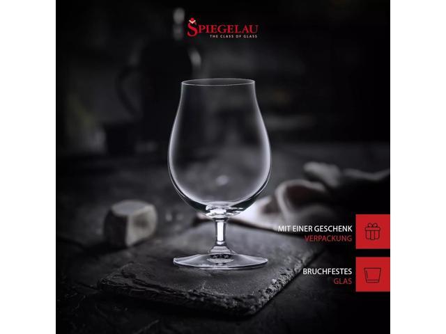 Spiegelau Pack of 6 Classic Tulip Beer Glasses, Dishwasher Safe - Clear