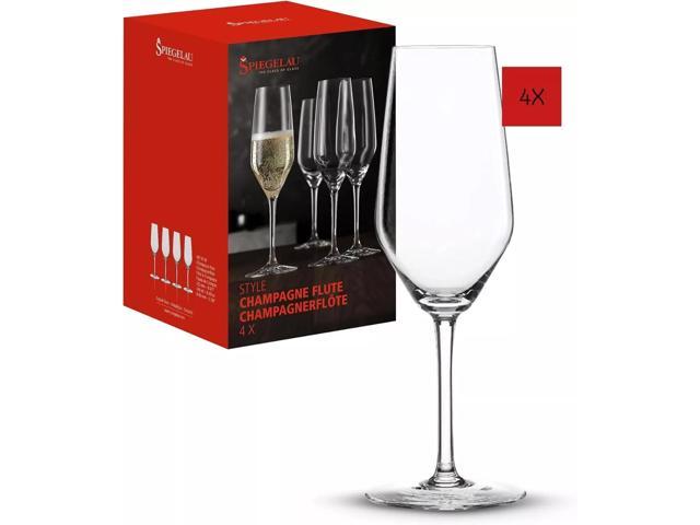 Photos - Glass Spiegelau Pack of 4 Style Champagne Flute Wine Glasses, Dishwasher Safe - Clear 4670187 