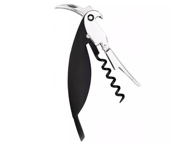 Alessi AAM32B Parrot Sommelier Design Corkscrew by Alessandro Mendini, Black