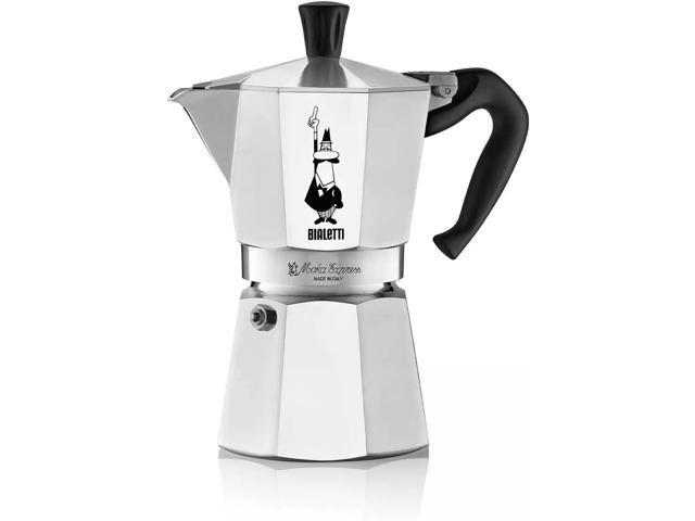 Bialetti 6 Cups Moka Express Gas Stovetop Compatible Espresso Maker, Silver