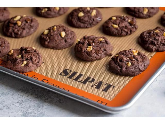 Silpat Original Cookie Size Silicone Rectangular Baking Mat, Orange