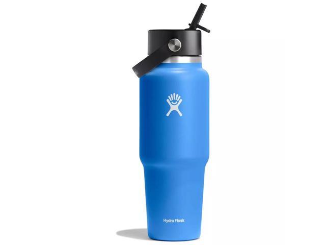 Hydro Flask Vacuum Insulated Wide Mouth Flex Straw Travel Bottle, 32oz, Cascade