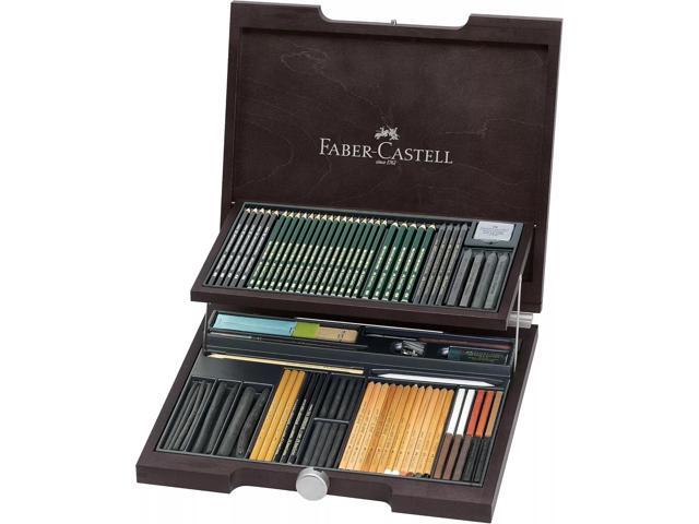 Faber-Castell 85 Pieces Pitt Monochrome Wooden Drawing Pencils Case
