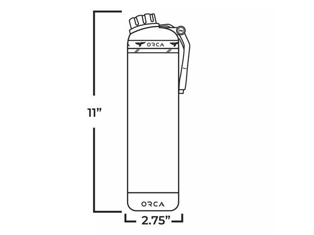 Orca Hydra 22 Oz. Stainless/Black Insulated Vacuum Bottle