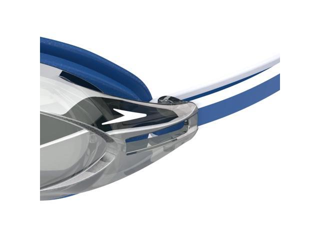 Speedo Vanquisher 3.0 Mirror Anti-Fog Swimming Goggles, Blue/White