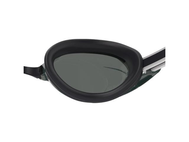 Speedo Vanquisher 3.0 Swimming Slide & Lock Nose Bridge Goggles, Black