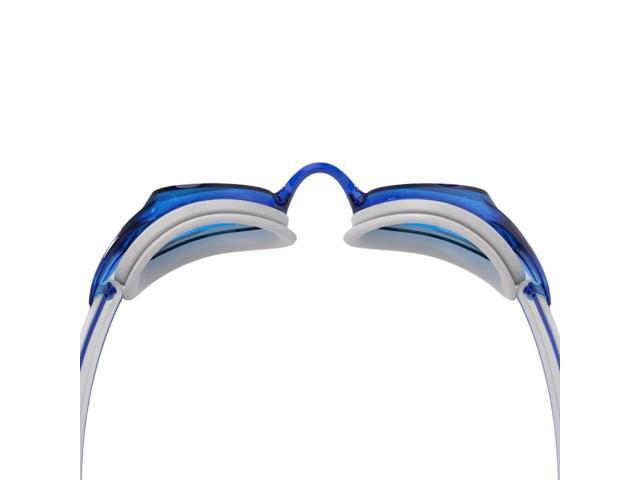 Speedo Vanquisher 3.0 Anti-Fog Swimming Slide & Lock Nose Bridge Goggles, Blue