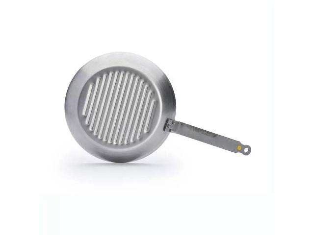 De Buyer 10.25' Mineral B Carbon Steel Grill Pan for Grilling & Browning Meat