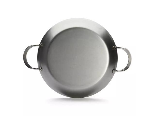 De Buyer Mineral B Element Carbon Steel 2 Handles Paella Pan, 12.5-Inch, Silver
