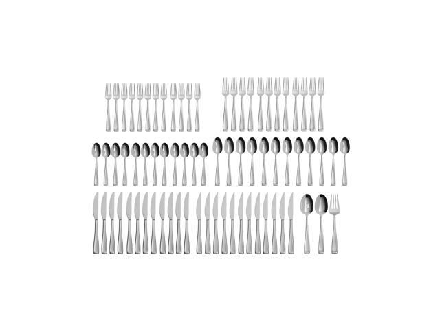 Oneida 75-Piece Moda Stainless Steel Fine Flatware Set, Service for 12
