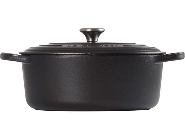 Le Creuset 4.7L Signature Cast Iron Oval Casserole Dish with Lid, Matte Black