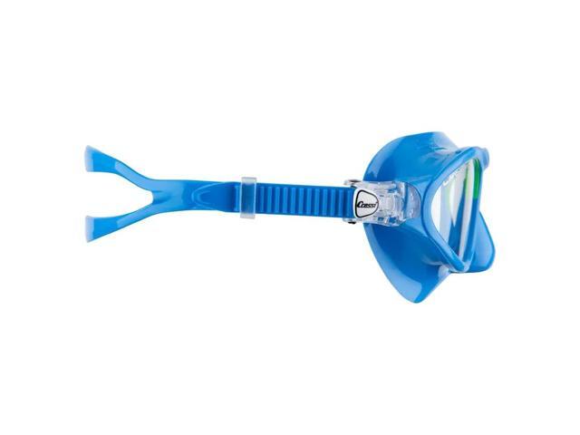 Cressi Kids Comfortable Silicone Mask with Adjustable Strap, Azure/Lime