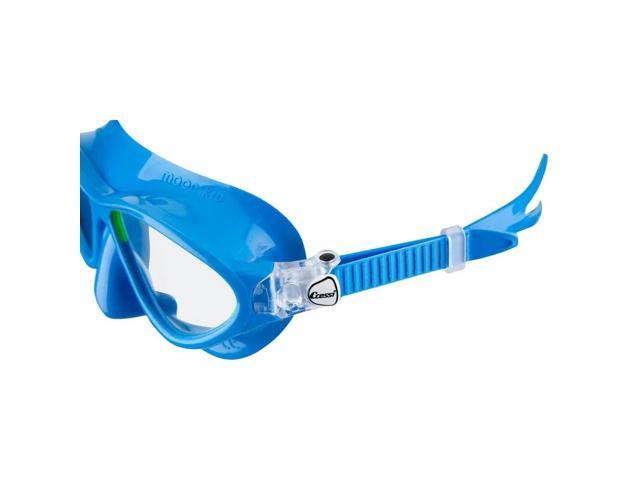 Cressi Kids Comfortable Silicone Mask with Adjustable Strap, Azure/Lime