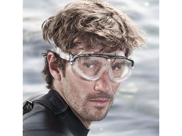 Cressi Unisex DE203350 Skylight Open Water Swimming Mask, Clear/White & Black