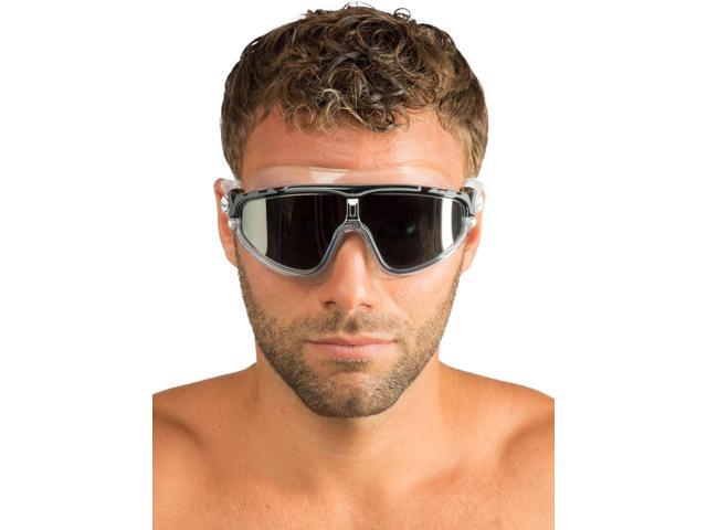 Cressi Adult Wide View Anti-UV Skylight Swimming Goggles, Clear/Black/Grey