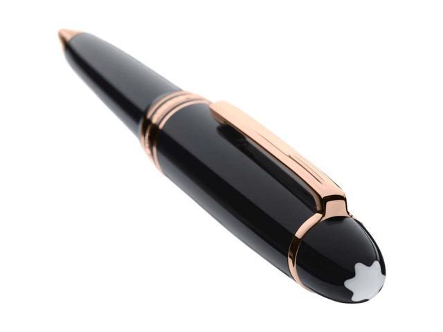 Montblanc 132482 Meisterstuck Rose Gold Coated Legrand Ballpoint Pen, Black