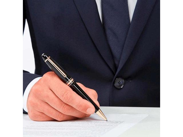 Montblanc 132482 Meisterstuck Rose Gold Coated Legrand Ballpoint Pen, Black