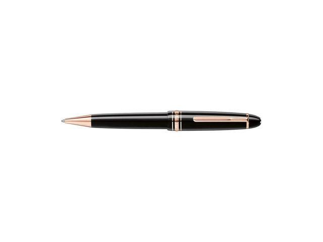 Montblanc 132482 Meisterstuck Rose Gold Coated Legrand Ballpoint Pen, Black