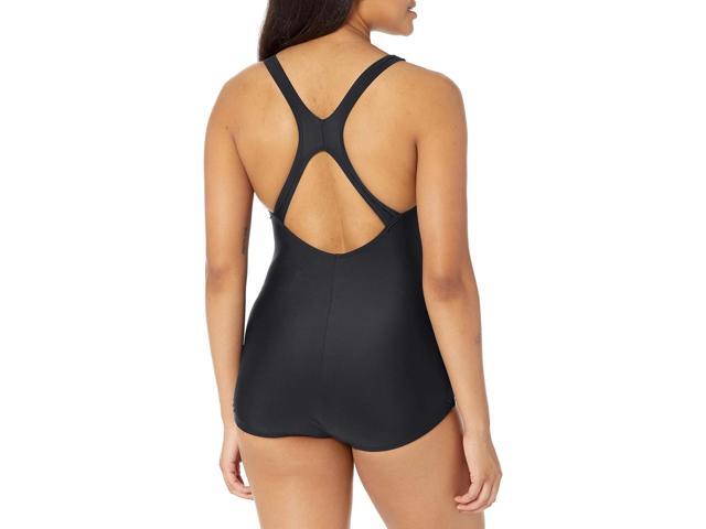 Speedo Women's Princess Seam Ultraback One Pc Swimsuit, Black, Size 18